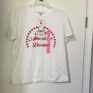Wildfox Miss America Dream White T-Shirt with Red Print NWT Sz Sm Ret $68